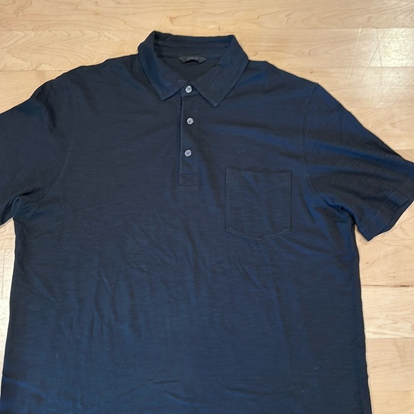 Saks Fifth Avenue Polo Shirt in Black - Picture 1 of 4